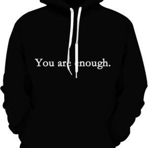 Zenana Women’s Outfitters Inspirational Message Pullover Hoodie. I AM Enough